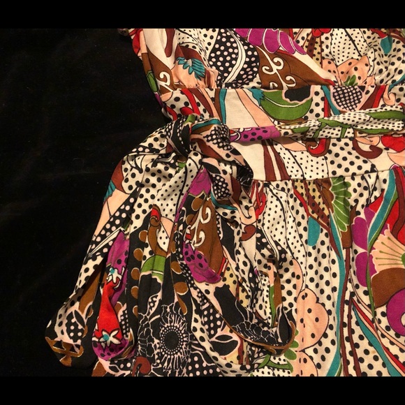 Anna Paul Floral Multi Colored Dot Dress/Tunic - Picture 4 of 6